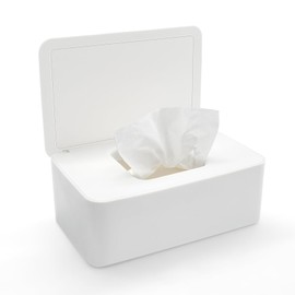 Minfuerang Plastic Tissue Box, Cosmetic Tissue Boxes with Lid, Napkin Box, Wet Wipes Dispenser, Waterproof, Dustproof, Tissue Holder for Living Room, Restaurant, Car, Bathroom (Set of 1)