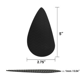 Cosmos 3 Pairs Shoe Sole Anti Slip Pads Adhesive Shoe Soles Protectors, Non Slip Shoe Grips, Shoe Bottom and Heel Noise Reduction Stickers for Leather Shoes and High Heels (Black)