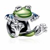MSPOVOF Climbing Frog Charms Bead for Bracelets and Necklaces 925