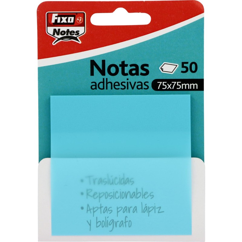 Fixo Notes | Transparent Sticky Notes | 50 Notes 75