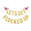 Topfun Flamingo Let's Get Flocked Up Banner for Bachelorette Party