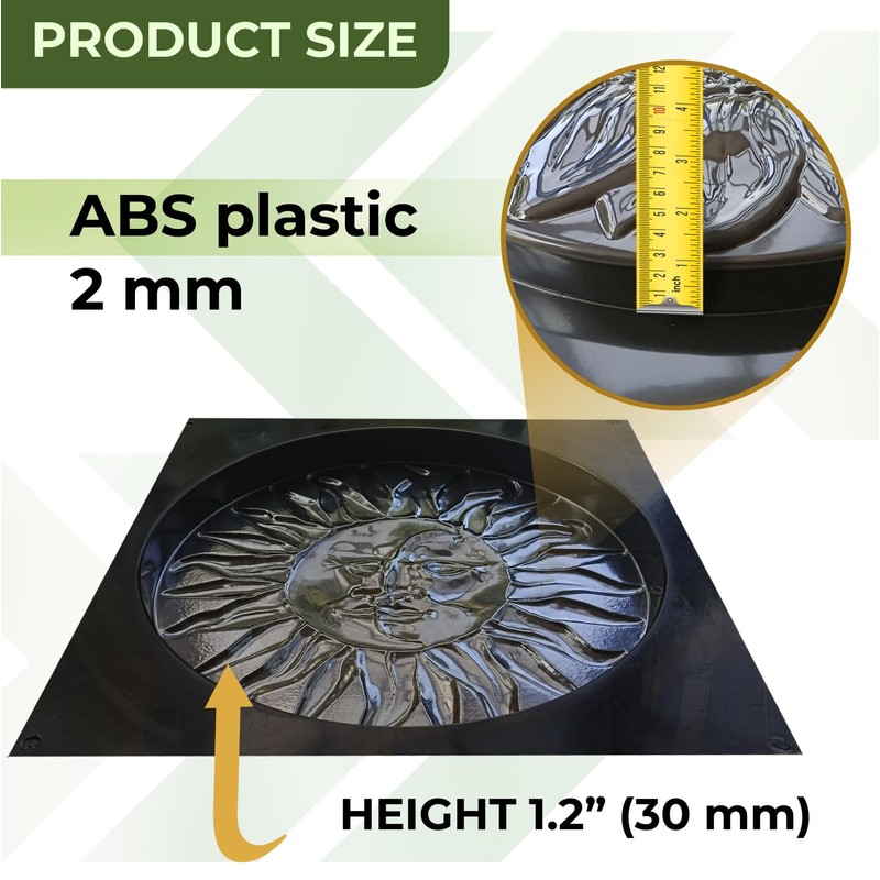 BETONEX Moon Sun Garden Stone Stepping Mold Pathmaker Mold Concrete