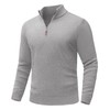 EKLENTSON Mens Quarter Zip Pullover Sweater Casual Knit Fleece Thermal