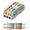 Wire Connectors Nuts, 50pcs 3 Conductor Compact Splicing Wire Connectors,
