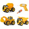 BUILD ME Set of 3 Take Apart Construction Truck Toys,