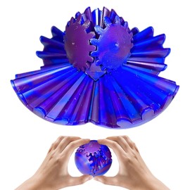 Gear Ball Fidget,1PCS Gearsphere - the Steampunk Whirling Wonder Fidget Gear Ball,Gear Sphere Fidget Toy,Fidget Gear Ball,2.56in/6.5cm Gearsphere Fidget for Stress and Anxiety Relief(Blue-Purple)