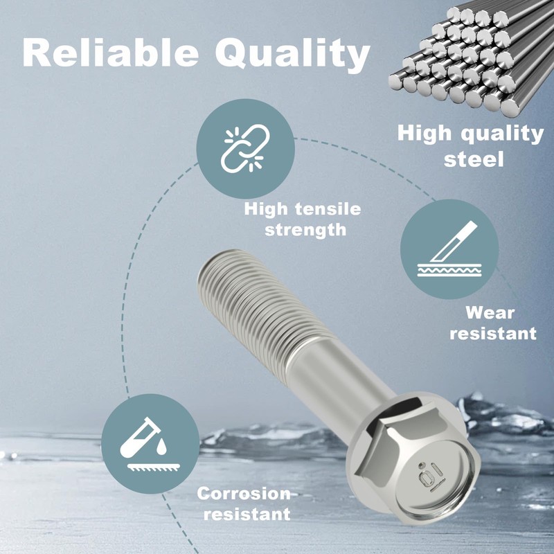 LESHIAUTO M12x64 Suspension Strut Flange Mount Bolt Knuckle Bolt Compatible