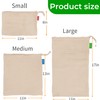 EVANTHI Reusable Produce Bags Set of 3 – Durable Mesh