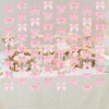 8 PCS Pink Bow Hanging Banners Coquette Party Decorations Paper