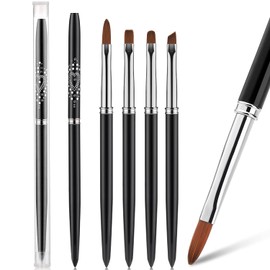 JASSINS Nail Clean Up Brushes,4PCS Gel Polish Nail Brushes Manicure Tools,For Nail Art Design Pen Painting DIY and Cleaning Nail Polish Mistakes on the Cuticles (BLACK)