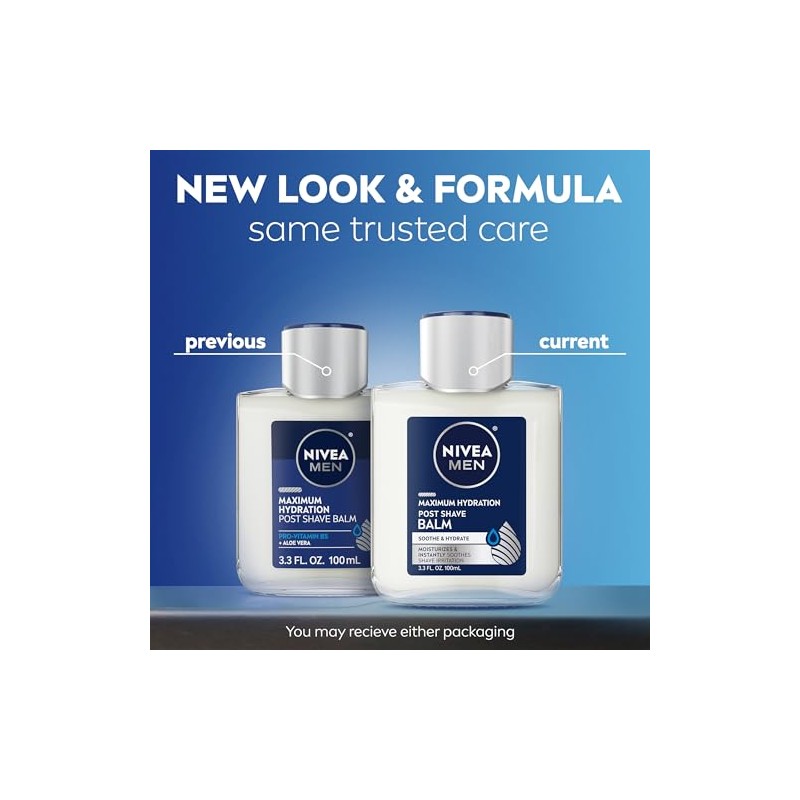NIVEA FOR MEN Moisturizing Post Shave Balm 3.30 oz (Pack