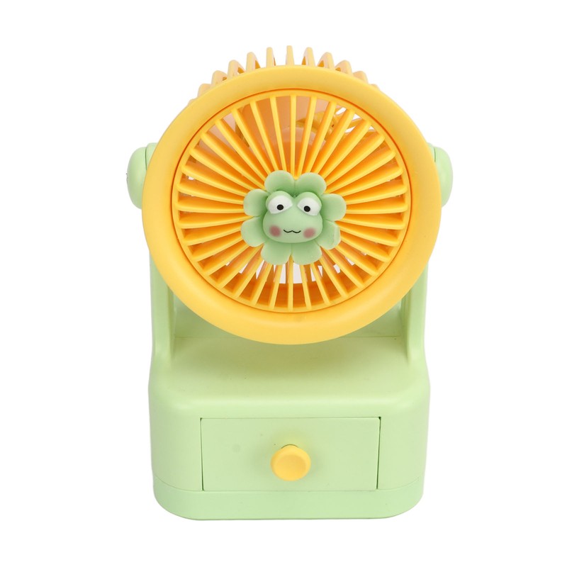 Desk Fan USB Charging Adjustable Angle Cute Portable Multifunction Air