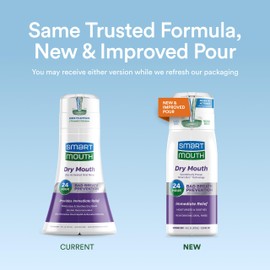 SmartMouth Activated Dry Mouth Mouthwash, Dry Mouth and Bad Breath Relief, Mint, 16 fl oz, 2 Pack