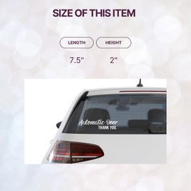 Automatic Door Thank You Car Window Decal Sticker Caution Vehicle Signage Stickers Rear Window Automatic Trunk Door Sign