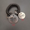 Diameter 1.18 Inches Bigger Hollowed Stainless Steel Number Tags Key