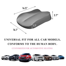 Gasedin Car Seat Cushion, Comfort Memory Foam Car Cushion, Non-Slip Auto Booster Seat Cushion for Improve Driving Vision, Suitable for Vehicles Trucks SUVs Car Accessories (Gray)