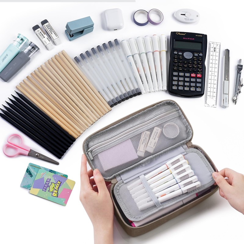 Horizontal Writing Pencil Bag - Large Pencil Case, Pencil Pouch