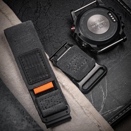 Soft Suede Leather Watch Band, 20mm Military Strap Compatible with Garmin Fenix 8 43mm /7S/7S Pro/6S/6S Pro/6S Sapphire/5S/5S Plus/5S Sapphire, Instinct 2S, Descent MK1S/2S, D2 Delta S, Approach S70-42mm