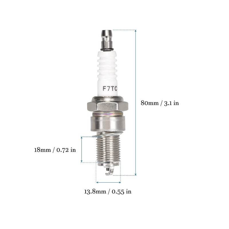 QUARKZMAN F7TC Spark Plug Small Engine Replacement for Chainsaws Motorcycles