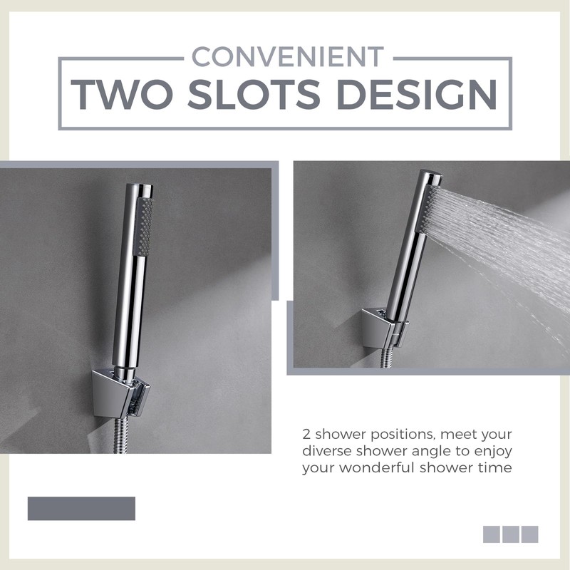 Hand Shower Bracket with Two Slot, Aomasi Bathroom Shower Head