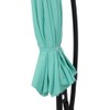 Light Green Patio Umbrella with Base Included, Octagonal Canopy Shape,
