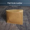 Mahogany Full Grain Genuine Leather Men's Wallet/Billfold with Card Holder