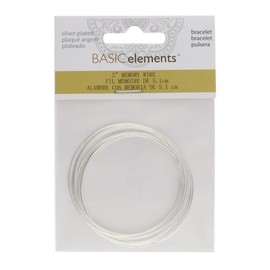 The Beadsmith Plated Memory Wire - 2 inches in Diameter - 12 Coils Each - Silver Color - Stainless Steel - Create Multi-Strand DIY Bracelet and Bangle Jewelry