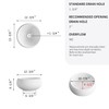 Extra Small Bathroom Sink Above Counter, OCEALAGOON 12 Inch Round
