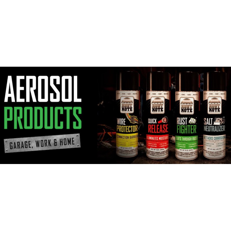 RustKote - Rust Fighter Aerosol, 15oz, Corrosion Protection, Salt Neutralizer...
