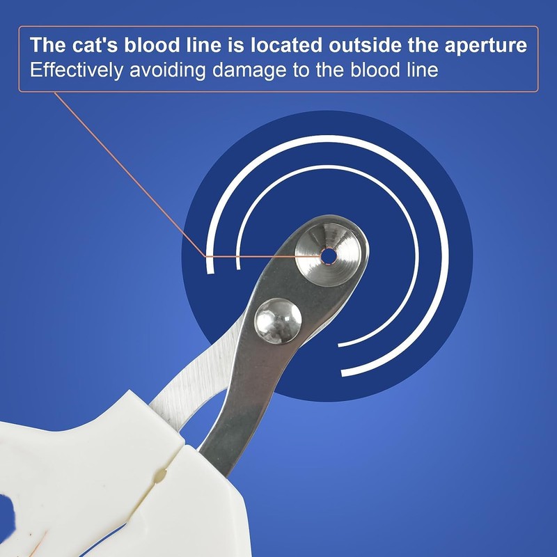 Cat Nail Clippers with Circular Cut Hole -Avoid Over Cutting