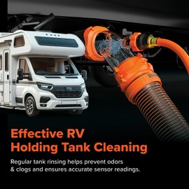 Camco Rhino Blaster RV Tank Rinser | Features a Transparent 45-Degree Angled Elb