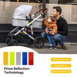 Electric Wheelchair Reflective Stickers, 10 PCS High Visibility Reflective Tape Waterproof Reflective Strips Safety Reflective Tape for Wheelchair (Blue)