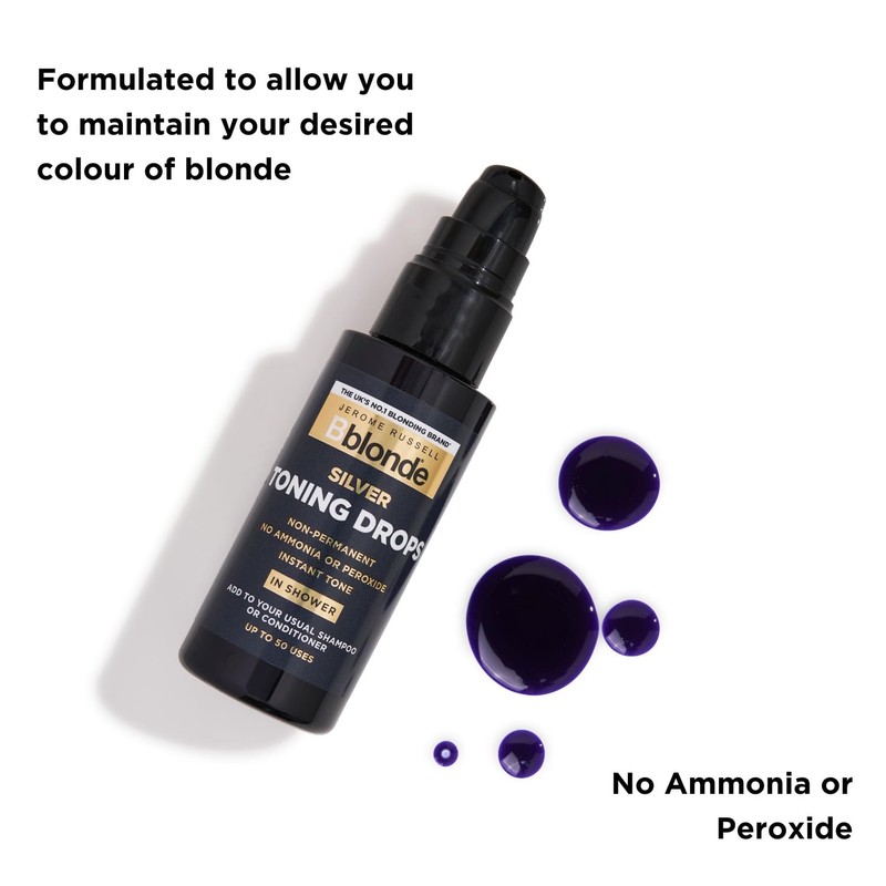 Jerome Russell Bblonde Platinum Toning Drops - Non-Permanent Platinum Hair