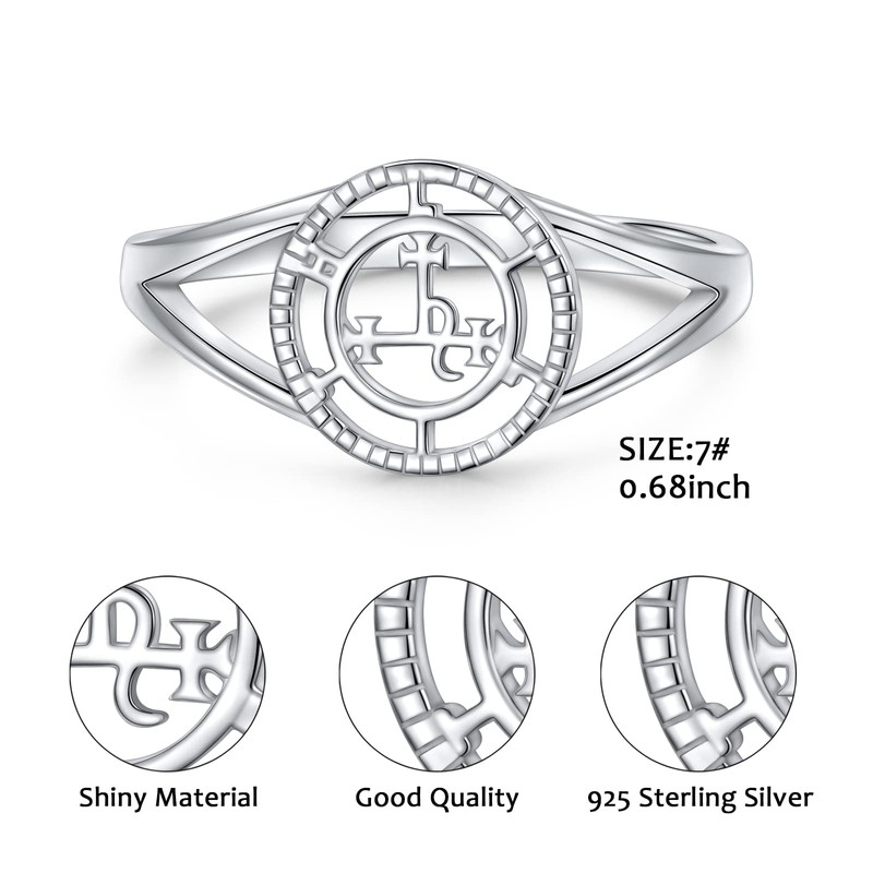 Sigil of Lilith Statement Ring S925 Sterling Silver Sigil of