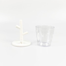 Hassey Top-in Toothpaste Cup / Mini Gargle Cup & Stand Rabbits MF-8273