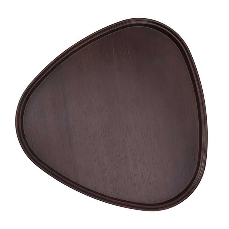 Wood Serving Tray Sturdy Bamboo Simple Elegant Triangular Multifunction Wooden