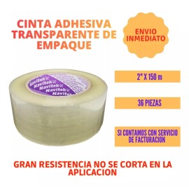 Navitek 36 Cinta Adhesiva De Empaque Transparente Hotmelt 48mmx150m