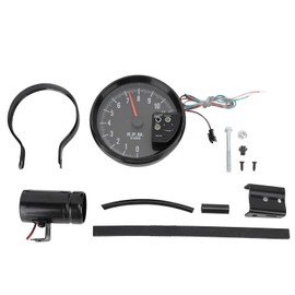 Headerbs Car Pointer Tachometer 12V 5" LED Switch Light 7 Color Display 11RPM for 4 6 8 Cylinder Engines
