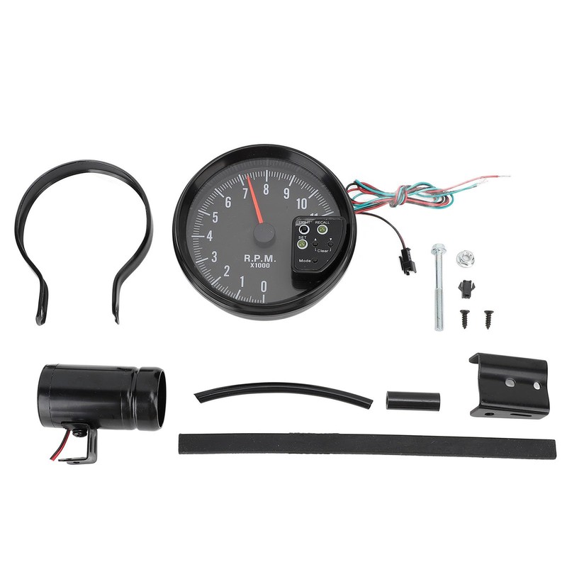 Headerbs Car Pointer Tachometer 12V 5" LED Switch Light 7