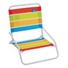 Rio Beach Wave 1-Position Beach Folding Sand Chair, Bright Stripes