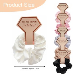 Youery 6 Stück Scrunchies, Brautjungfern Scrunchies, Premium Satin Haargummis, Weiche Elastische Haarbänder Pferdeschwanzhalter für Mädchen, Damen, Bräute, Brautjungfern