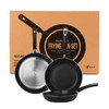 HooJay Nonstick Frying Pan Set-3-Pieces Skillet Set Induction Compatible,8 Inch,9.5