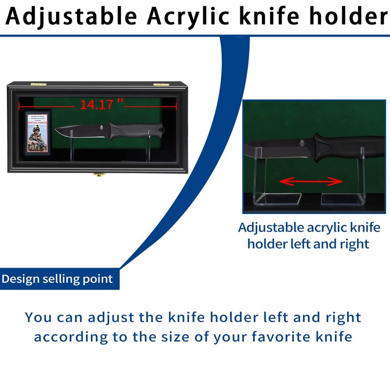 COMSREV Knife Display Case collect Pocket Knife Display Stand Military