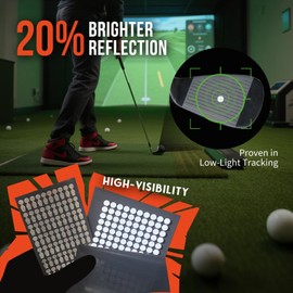 ProSSS 0.25" White Reflective Dot Stickers - 300 Pack with High-Reflective Glass Beads, Weatherproof Golf Ball Markers for Simulators & High-Speed Cameras