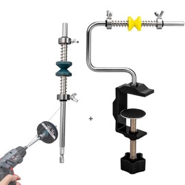 THKFISH Fishing Line Spooler Fishing Line Winder Spooler Fishing Accessories Adjustable Stable Portable Fishing Line Spooler with Clamp B-Long Line Spooler + C-Line Remover