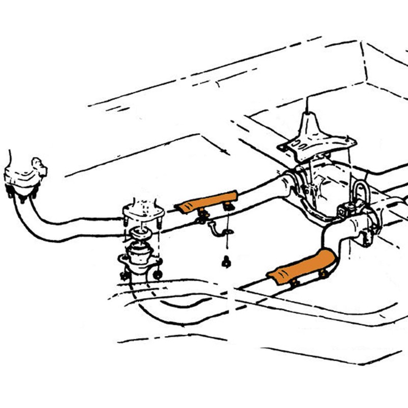 1963-1964 Corvette Exhaust Pipe Heat Shields 2 Inch Exhausts