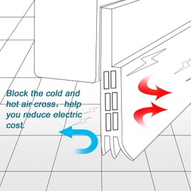 VITAM AMO Door Sweep, Door Draft Stopper, Weather Stripping No Tools Required 2" Width x 39" Length Easy Cut to Size (Seal Door Bottom-Black)