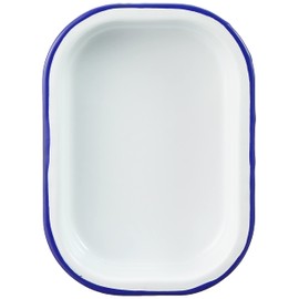 Krüger 145 M/21B Universal – Universal 21 cm Bowl, Steel, White with Blue Trim, 21 x 14 x 4.5 cm