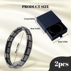 CBRPVT Hematite Bracelet,Weighted Bracelet,Fashion,Suitable for Men and Women's Fashion and Special Occasions Wrist Accessories,Including Bracelets and Storage Boxes