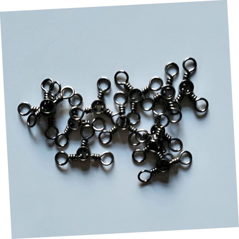 Totority 50pcs Fishing Swivels Connector Way Fishing Swivels for Tackle
